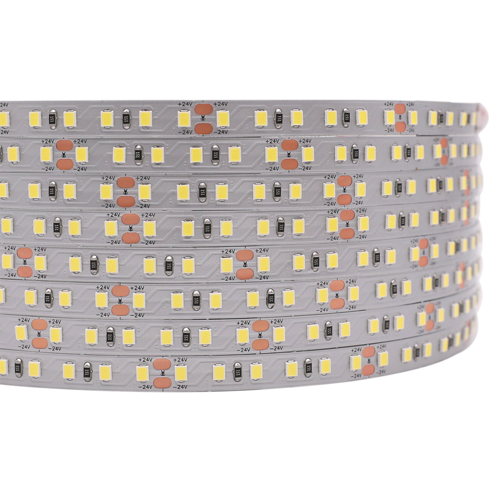 Anti Brute Force High CRI LED Strip Lights - DC24V 2835 600LEDs High Density 8mm Wide Silver Board